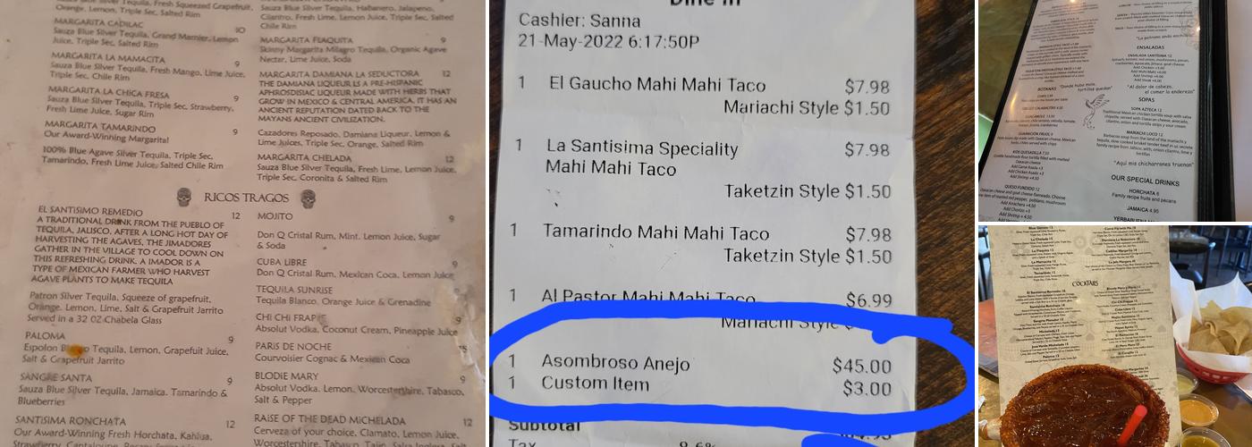 La Santisima Menu