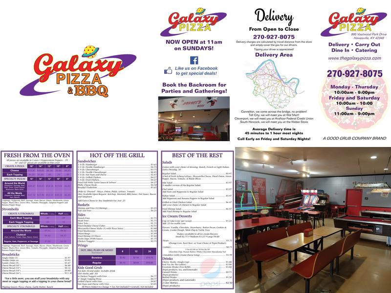 Galaxy Pizza & BBQ Menu