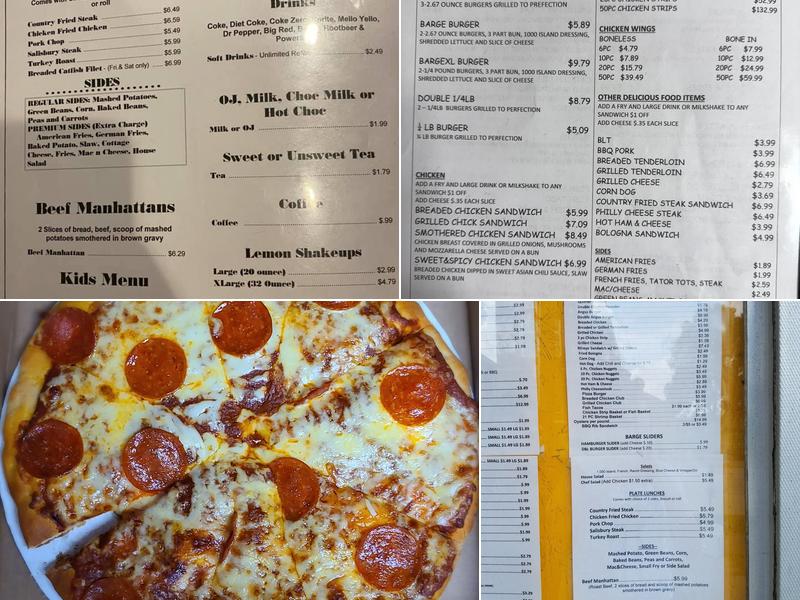 Barge Inn Menu
