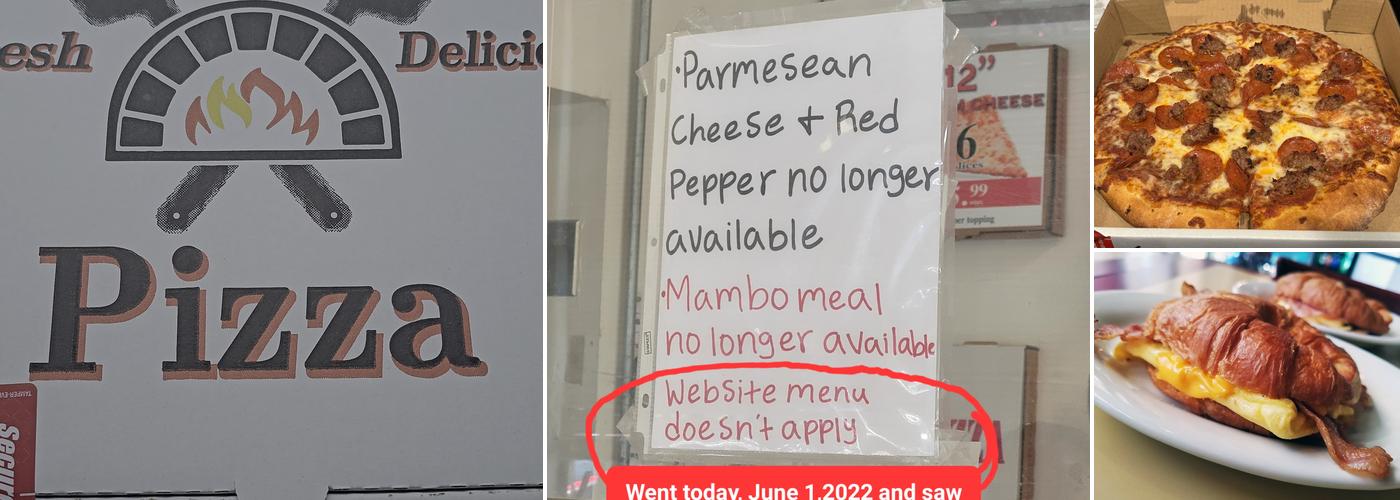Antonious Pizza Menu