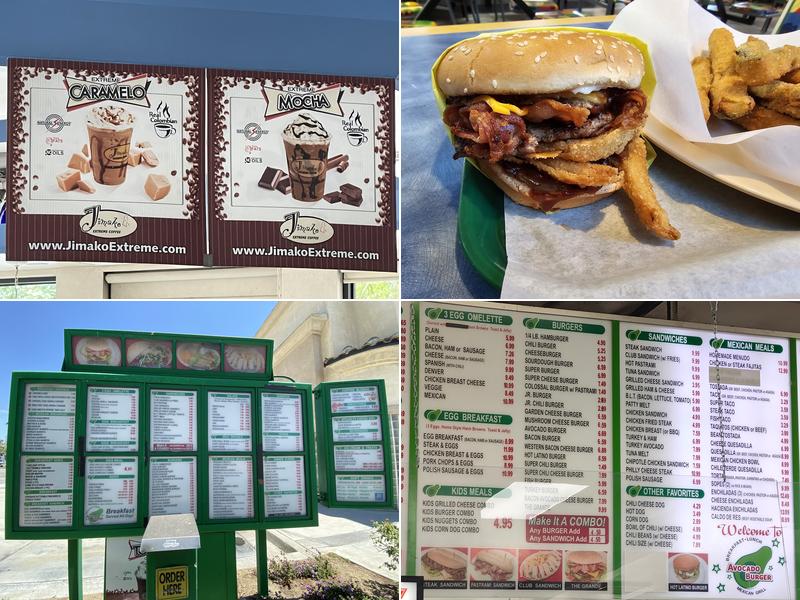Avocado Burger Menu