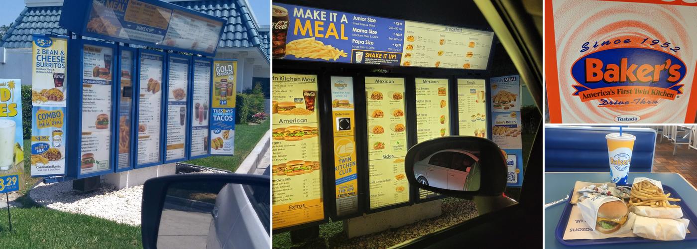 Baker's Drive-Thru Menu