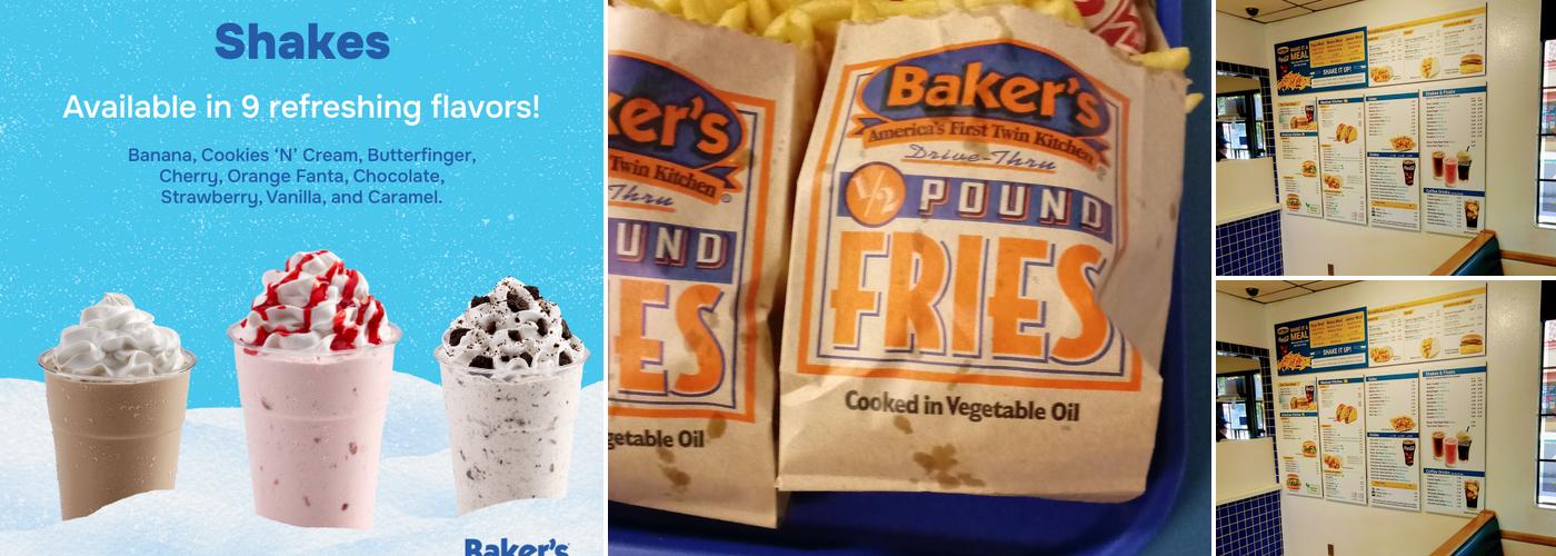 Baker's Drive-Thru Menu