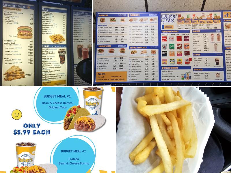 Baker's Drive-Thru Menu