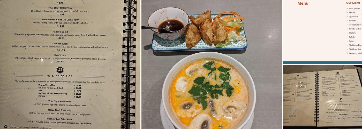 Thai Curry House Menu