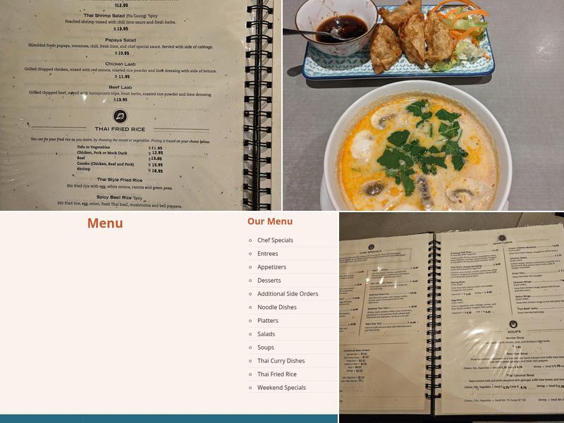 Thai Curry House Menu