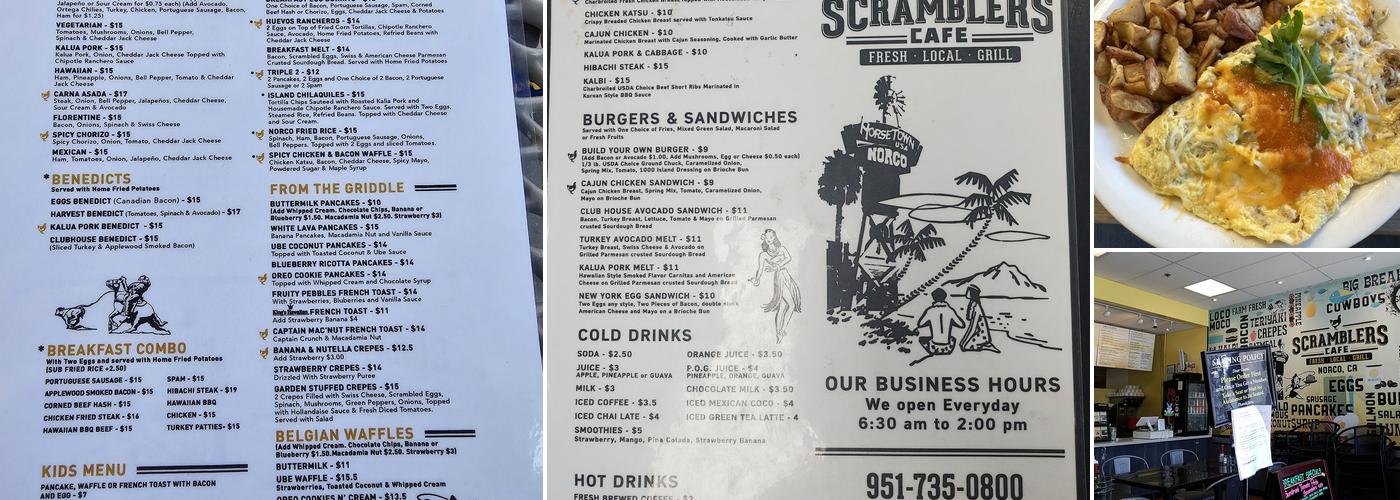 Scramblers Cafe Menu