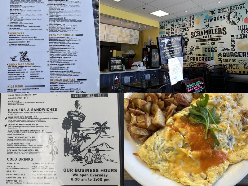 Scramblers Cafe Menu