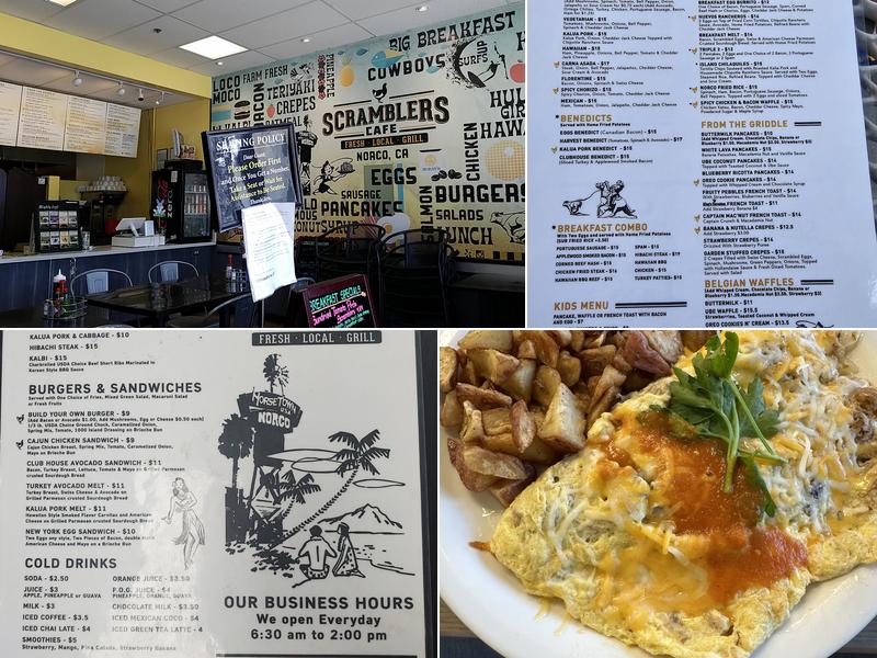 Scramblers Cafe Menu