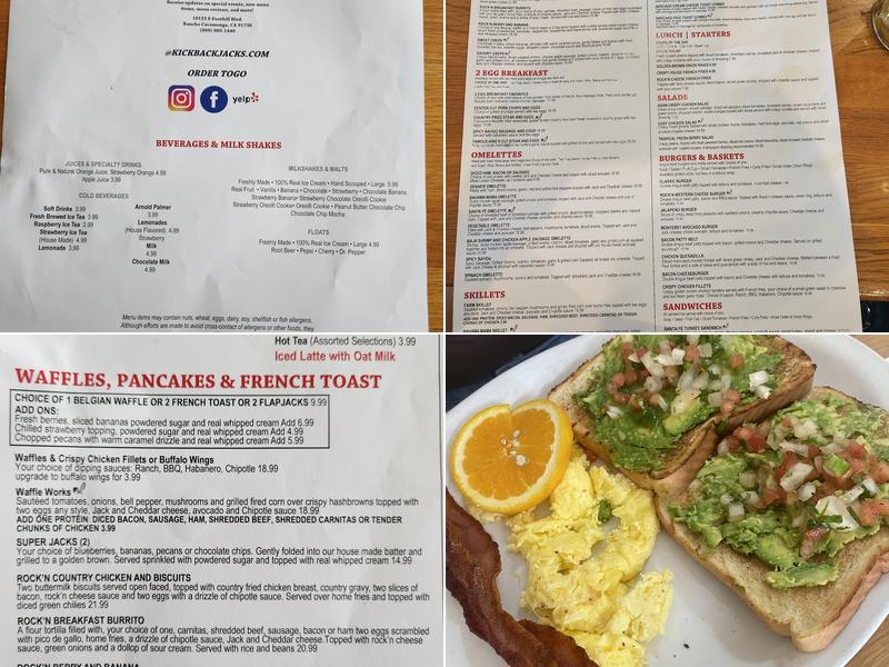 Kickback Jack's Menu