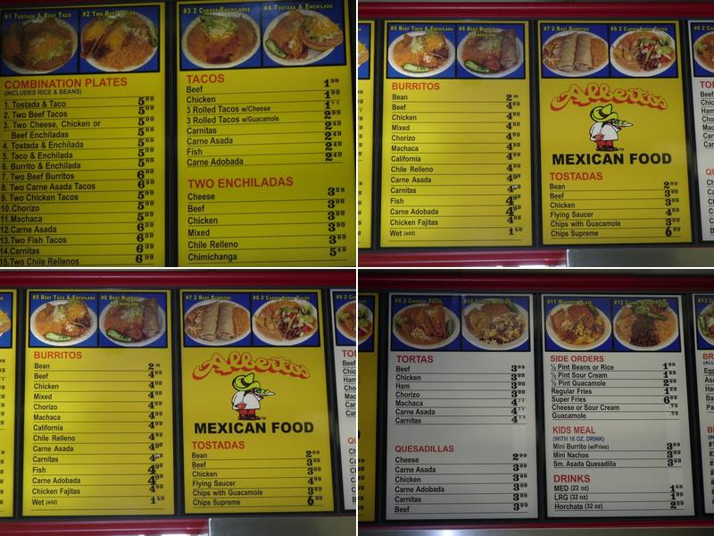 Alberto's Mexican Food Menu