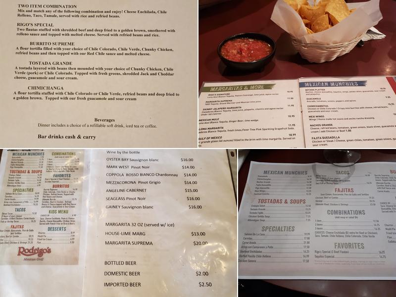 Rodrigo's Mexican Grill Menu