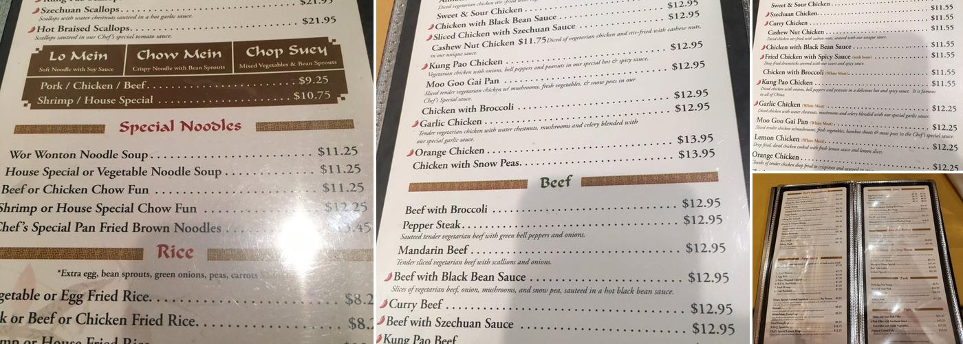 Dragon House Menu