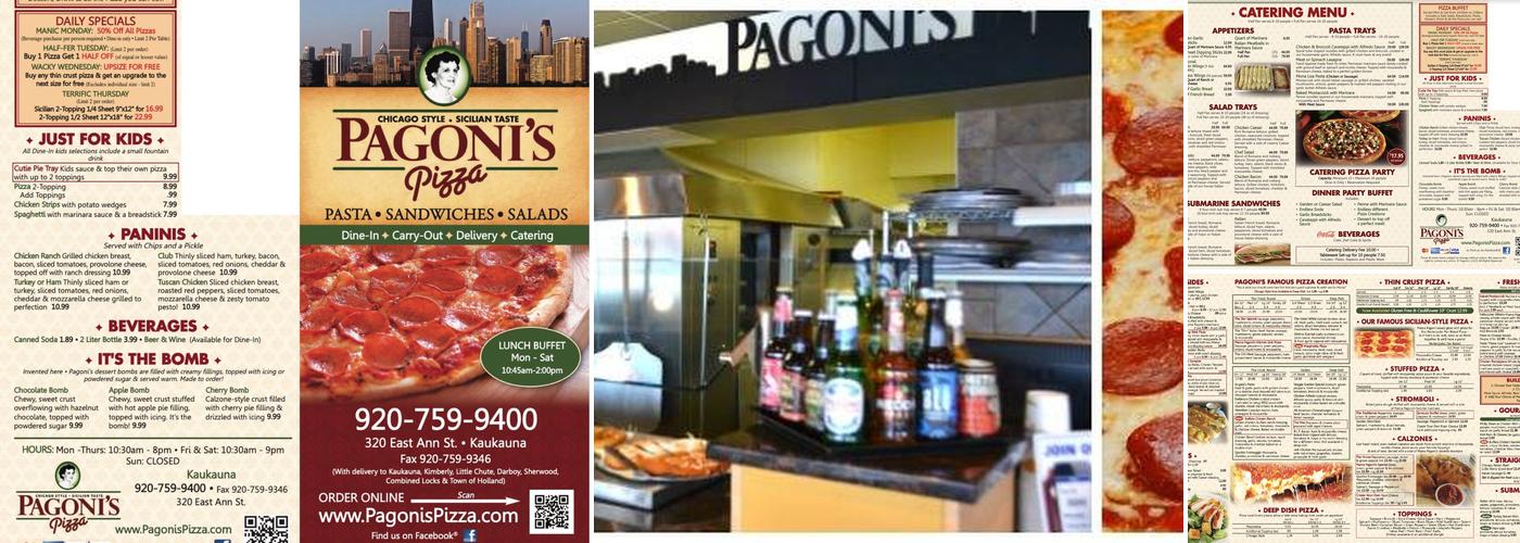 Pagoni's Pizza, Inc. Menu