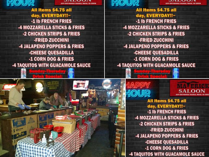 The Maverick Saloon Menu