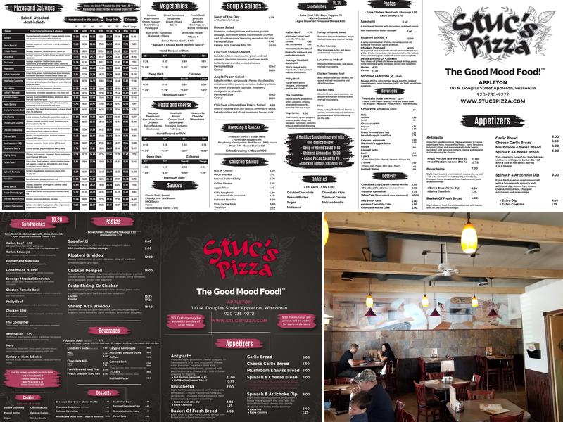 Stuc's Pizza Menu
