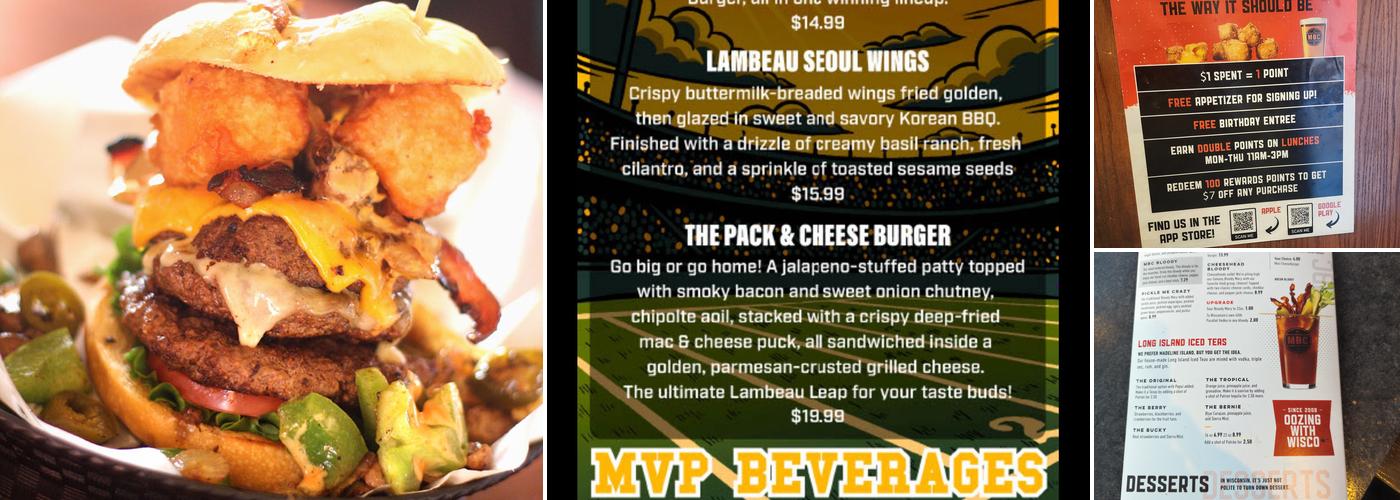 Milwaukee Burger Company - Appleton Menu