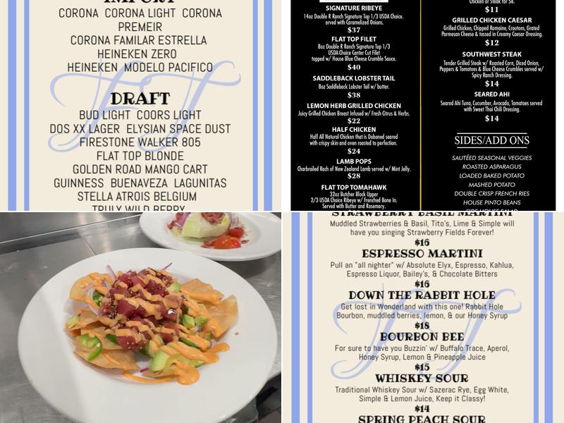 Flat Top Bar and Grill Menu