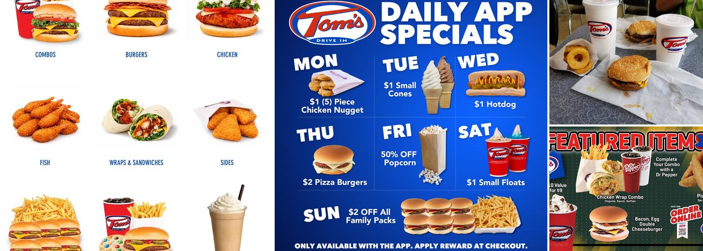 Tom's Drive In Menu