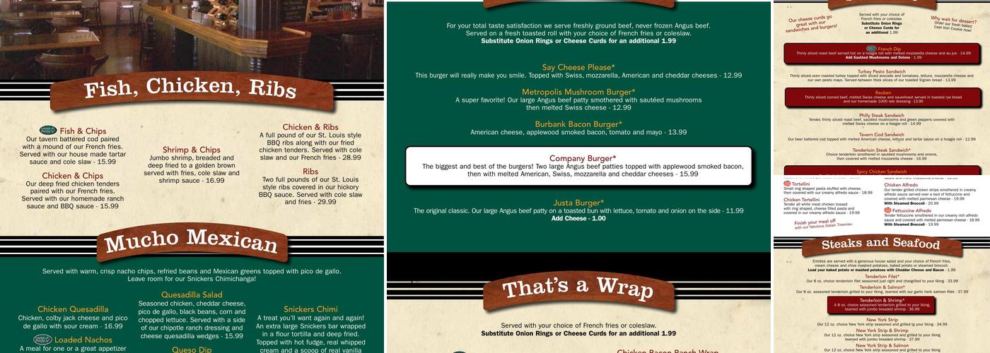 Pullmans At Trolley Square Menu