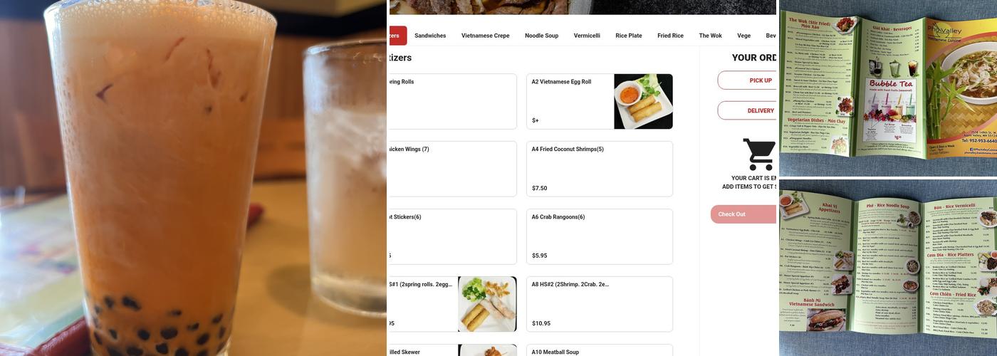 Pho Valley Menu