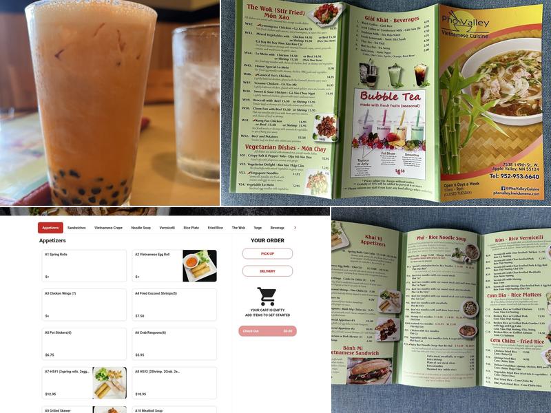 Pho Valley Menu
