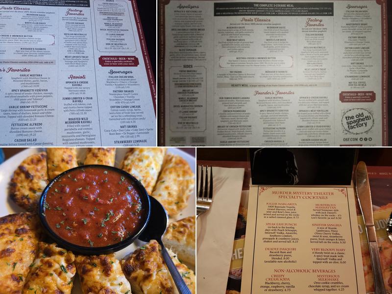The Old Spaghetti Factory Menu