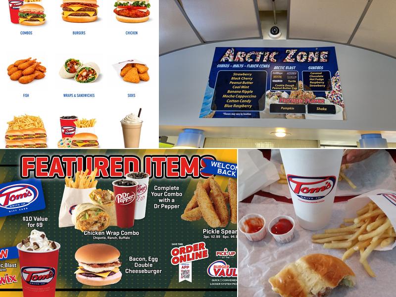 Tom's Drive In Menu
