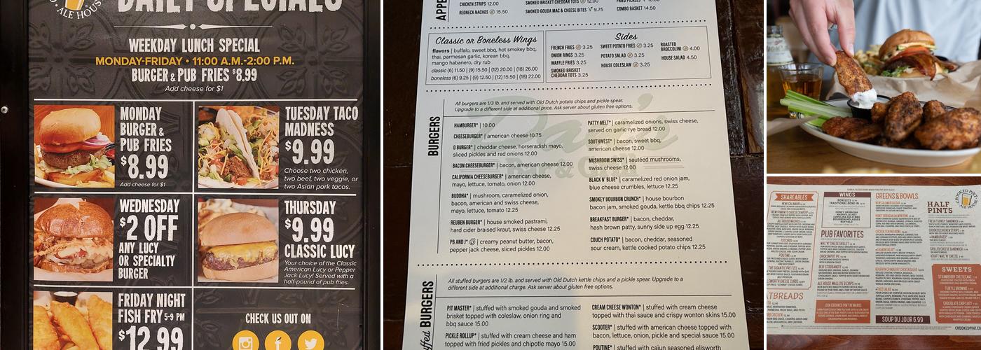 Crooked Pint Ale House Menu