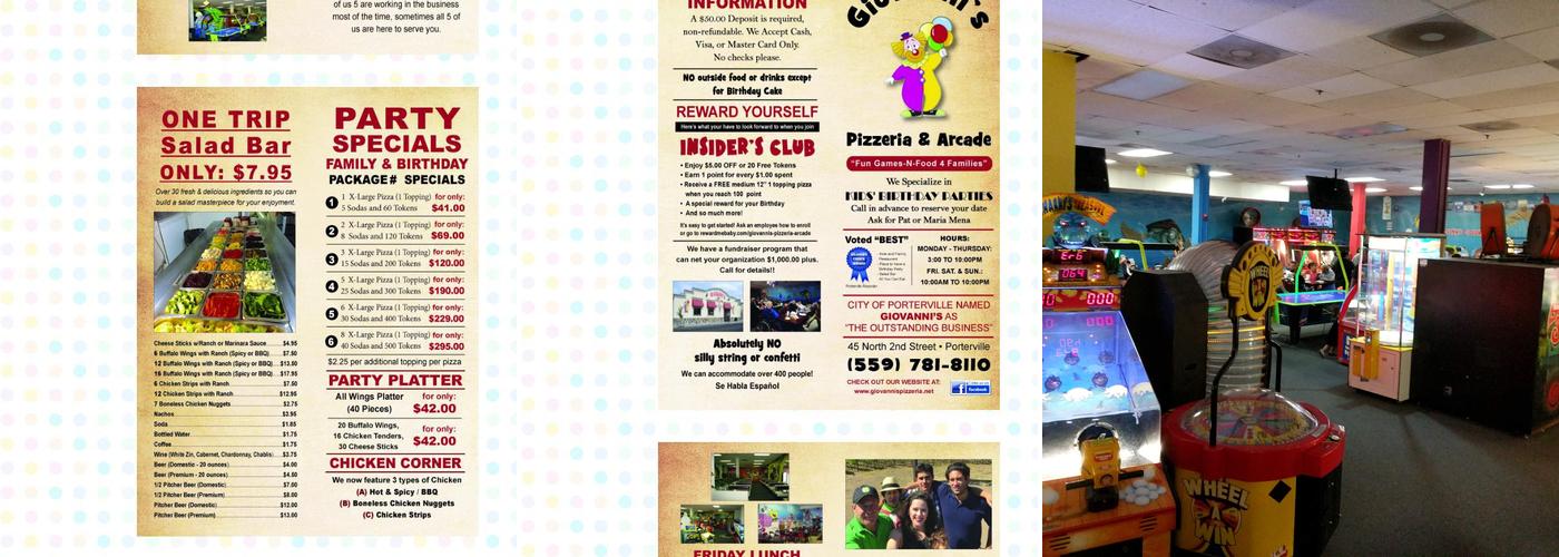 Giovanni's Pizzeria Menu