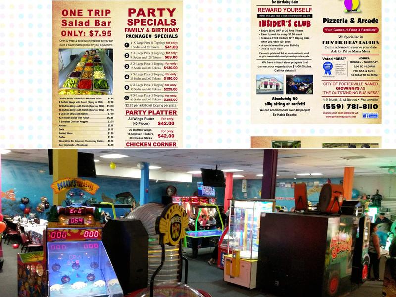 Giovanni's Pizzeria Menu