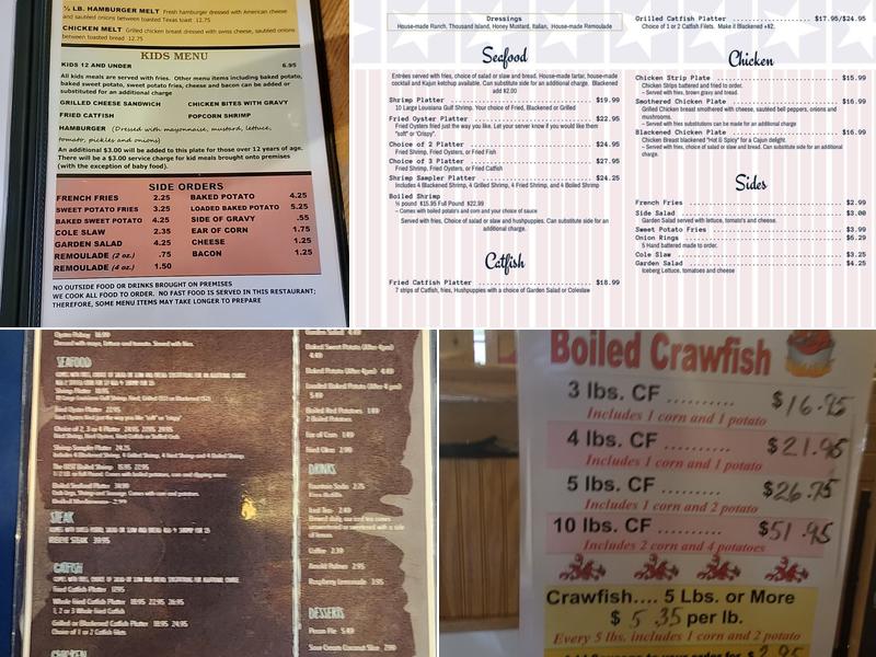 Cheniere Shack Menu