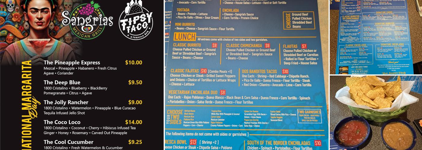 Sangria's Mexican Grill Menu