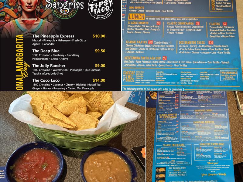Sangria's Mexican Grill Menu