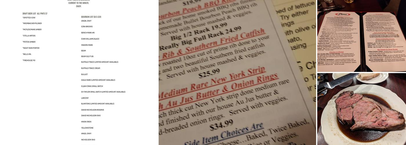 The Red Ox Seafood and Steakhouse Menu
