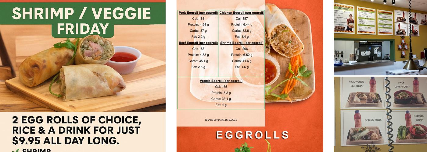 Eggrolls Inc. Menu