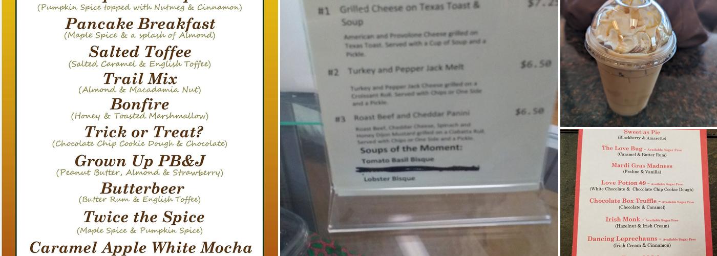 Shellattés Menu