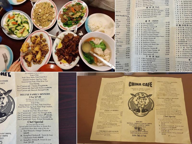 China Cafe Menu