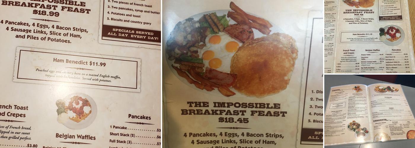 Cafe 101 Menu