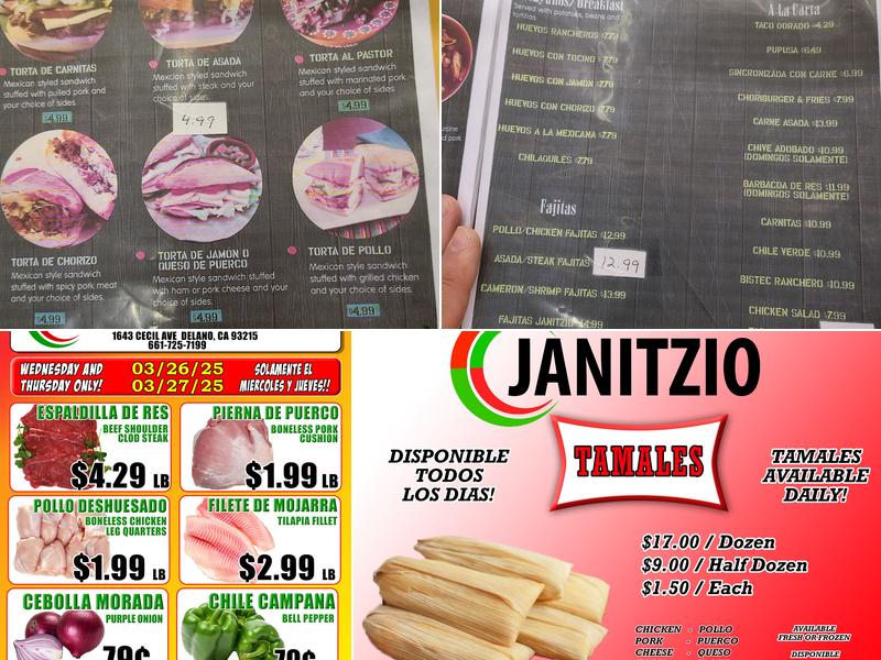 Janitzio Restaurant Menu