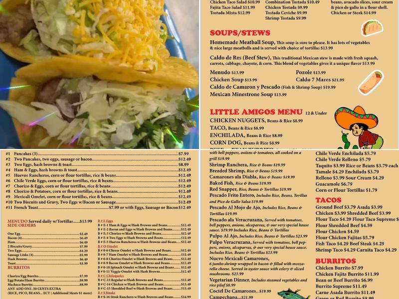 El Nuevo Mexicali II Menu