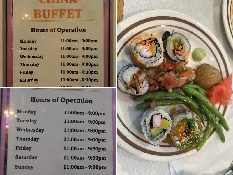 China Buffet Menu
