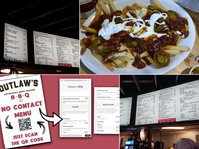 Outlaw's BBQ--Pineville Menu