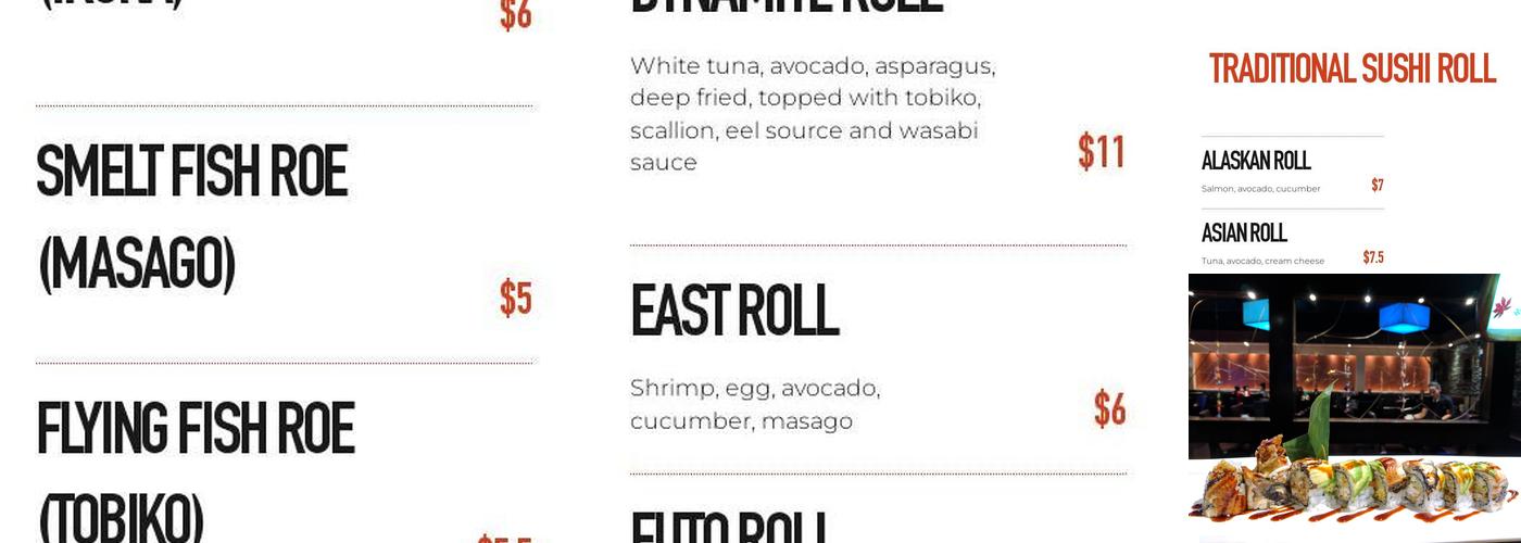 TJ Sushi & Steak House Menu