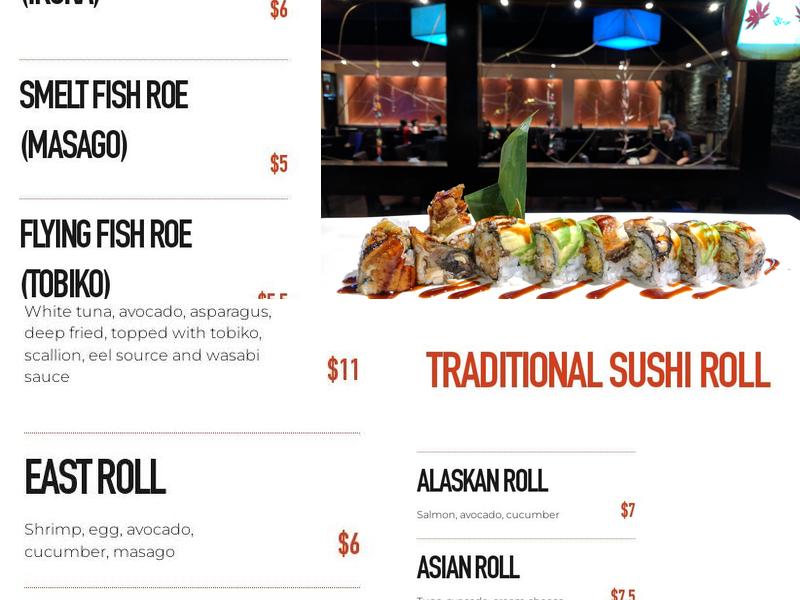 TJ Sushi & Steak House Menu