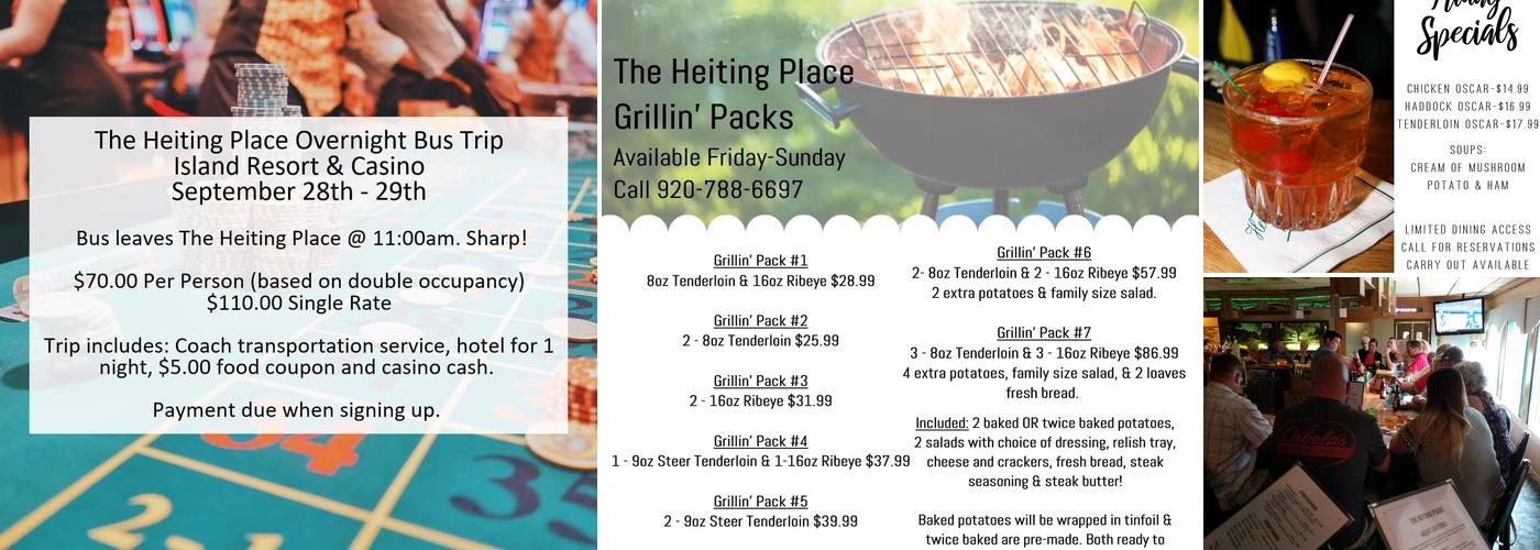 Heiting Place Supper Club Menu