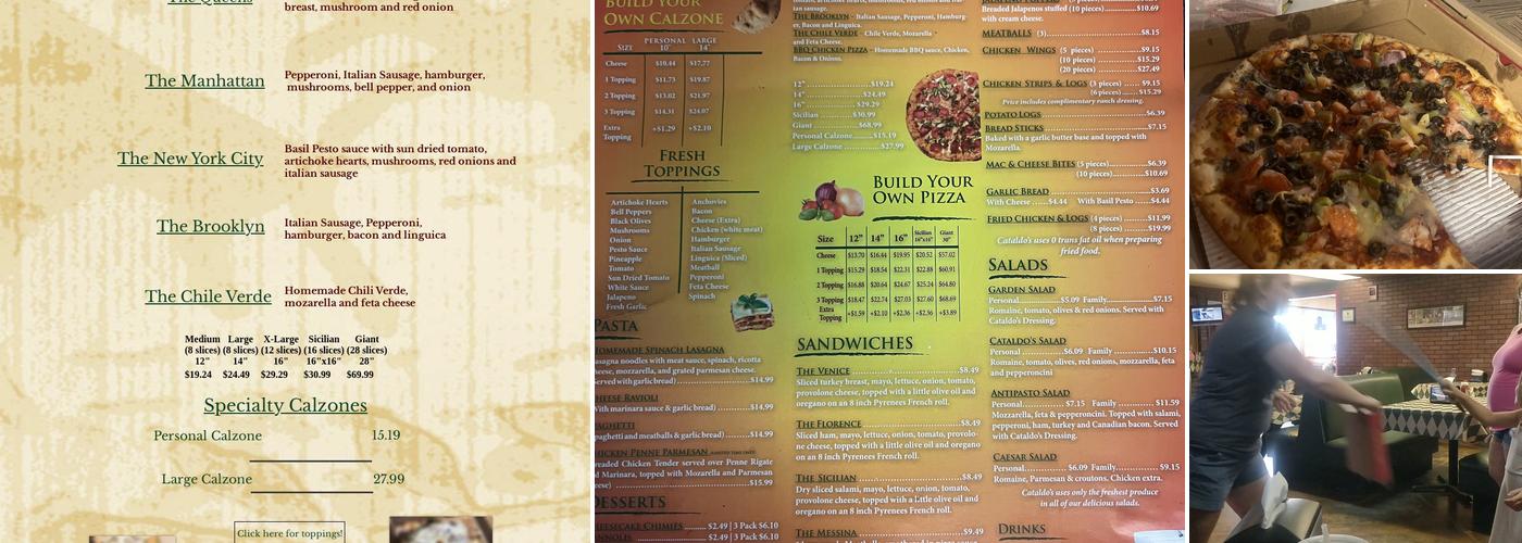 Cataldo's Pizzeria Menu