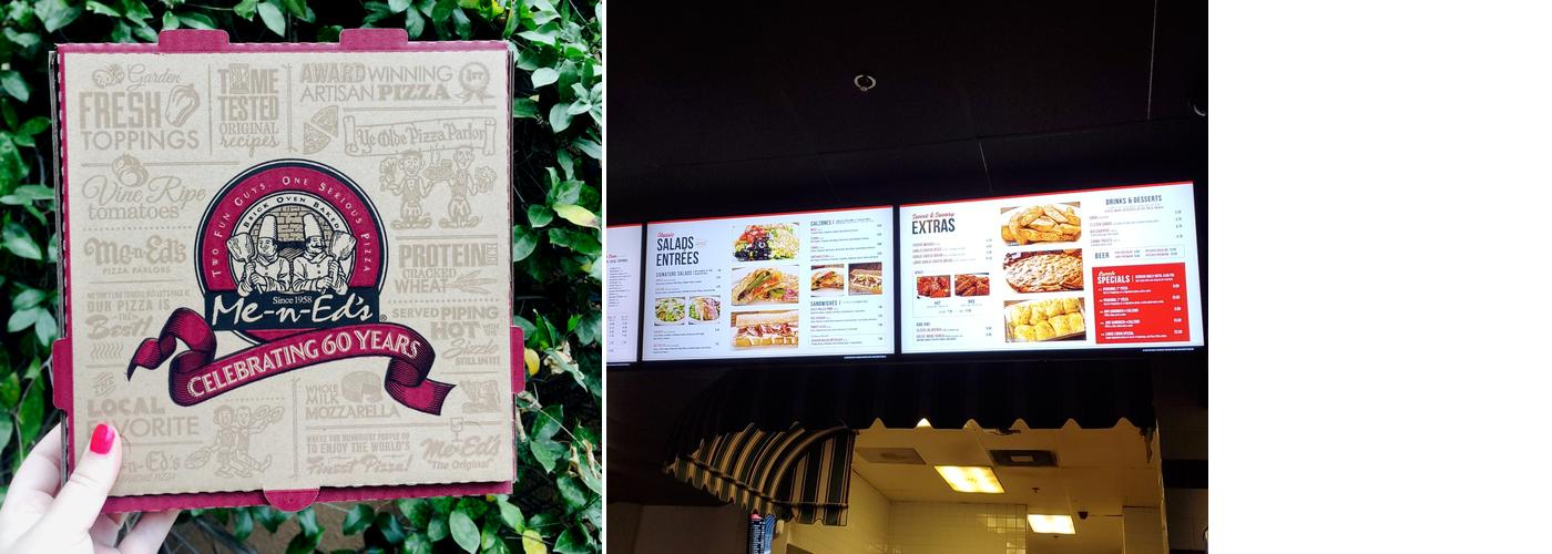 Me n ed's Pizzeria Menu