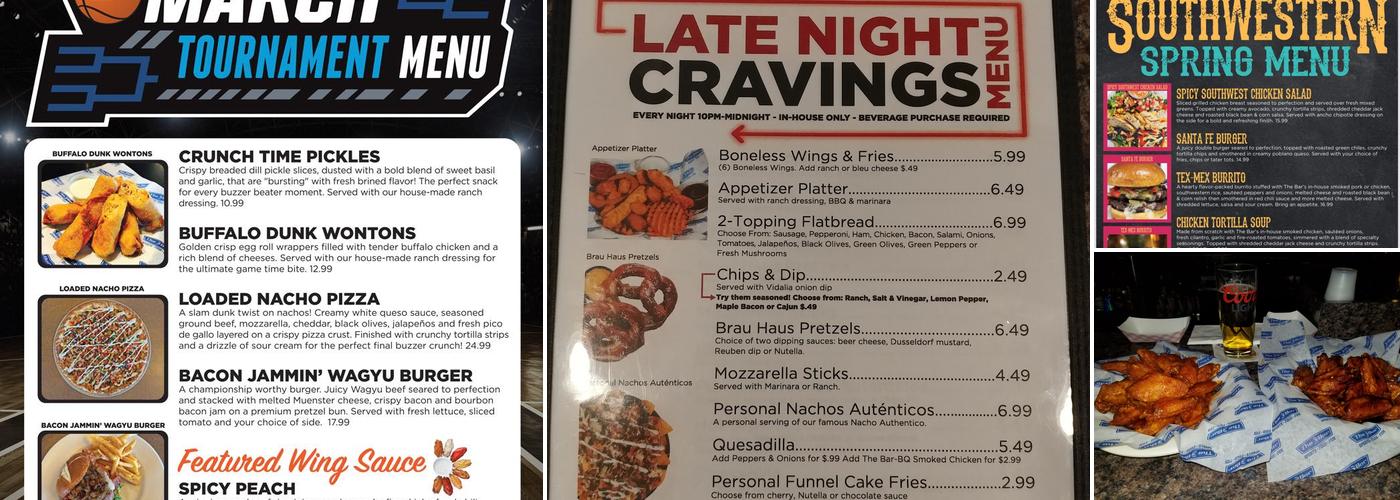 The Bar - Lynndale Menu