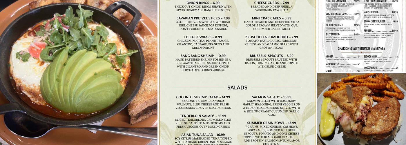 Spats Menu
